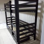 Двоярусне дитяче ліжко Меблі-Сервіс Тона 80х190 см дерев'яние з бука темний-горіх, фото 6