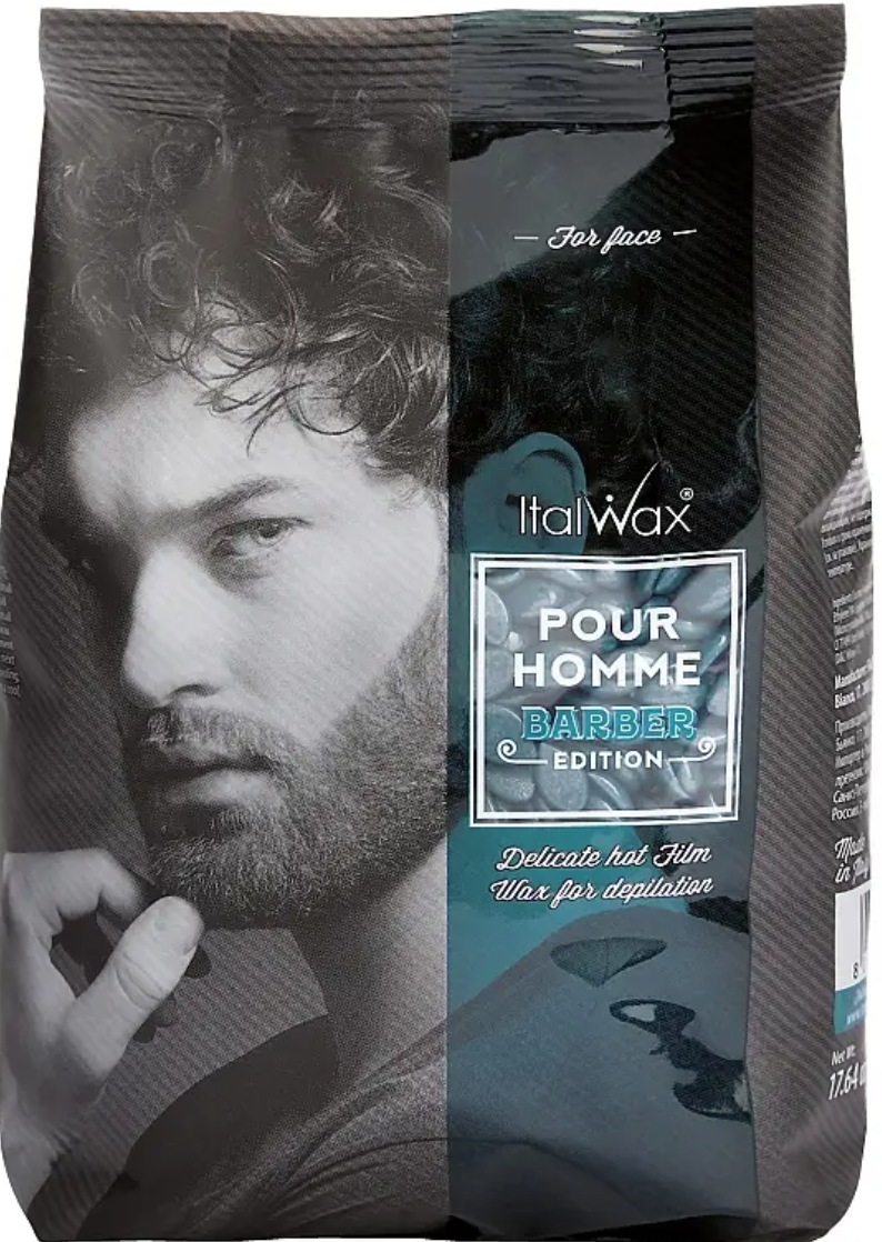 Italwax Віск горячий у гранулах чоловічий для обличчя Barber Edition, 500 г, фото 1