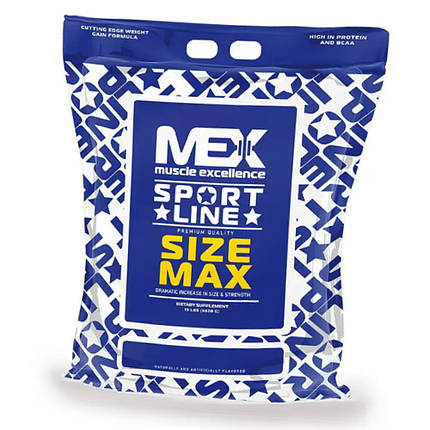 Високовуглеводний гейнер для набору маси MEX Nutrition Size Max 6,8 кг, фото 2