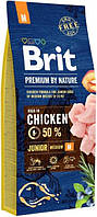 Brit Premium by Nature Junior M 15 кг корм для щенков средних пород