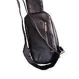 Сумка чоловіча через плече чорна 137В, фото 4