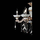 Класична люстра-свічка на 6 лампочок Е14 біла з золотом VL-LK046/6 (SGD), фото 4