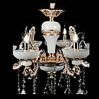 Класична люстра-свічка на 6 лампочок Е14 біла з золотом VL-LK046/6 (SGD), фото 3