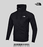 Ветровка мужская The North Face куртка черная спортивная из плащевки весна осень с капюшоном демисезон