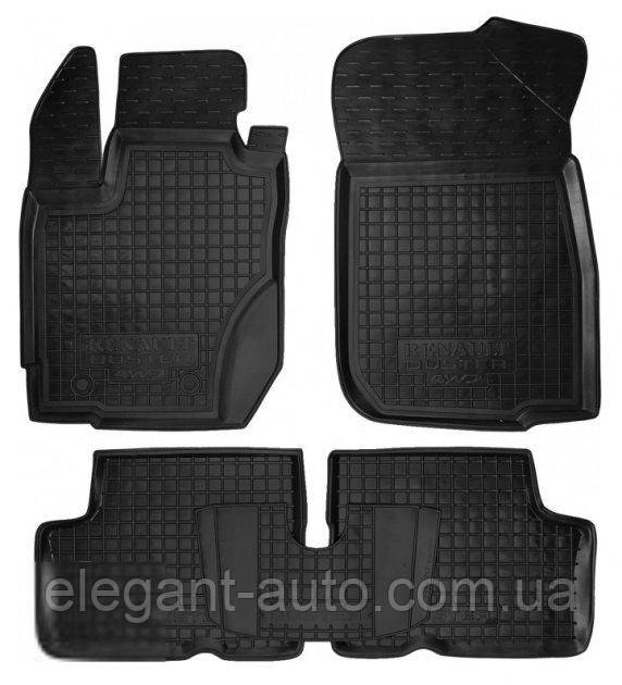 Килимки салона Renault Duster (2015-2018) 2WD,4WD, 11498 "Avto-Gumm" (євро складання)