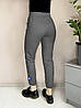 Штани жіночі зимові з начосом зі щільного трикотажу Світло-сірий XL, фото 6