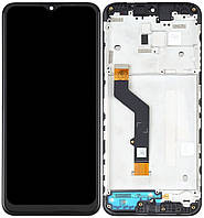 Дисплей модуль тачскрин Motorola XT2081-1 Moto E7 Plus черный в рамке