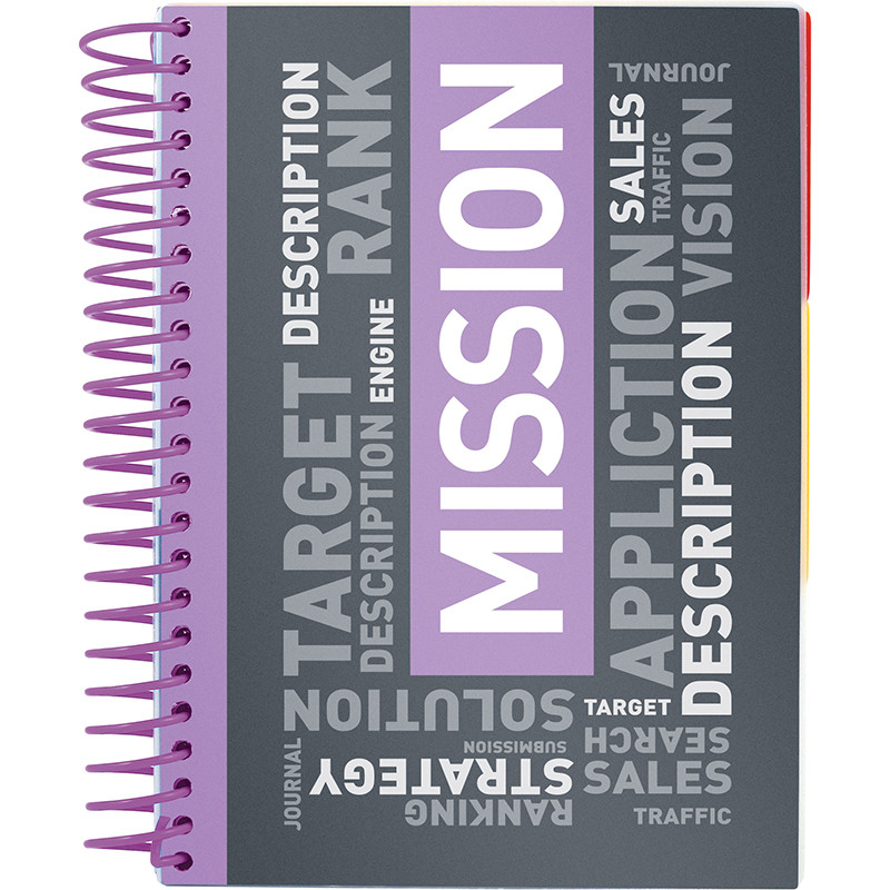 Блокнот з розділювачами, А5, 120арк, кліт, фіол., фото 1