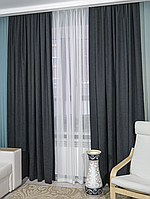 Комплект готовых штор с тесьмой Микровелюр №137- 2 по 1.5 метра , высота 2.8