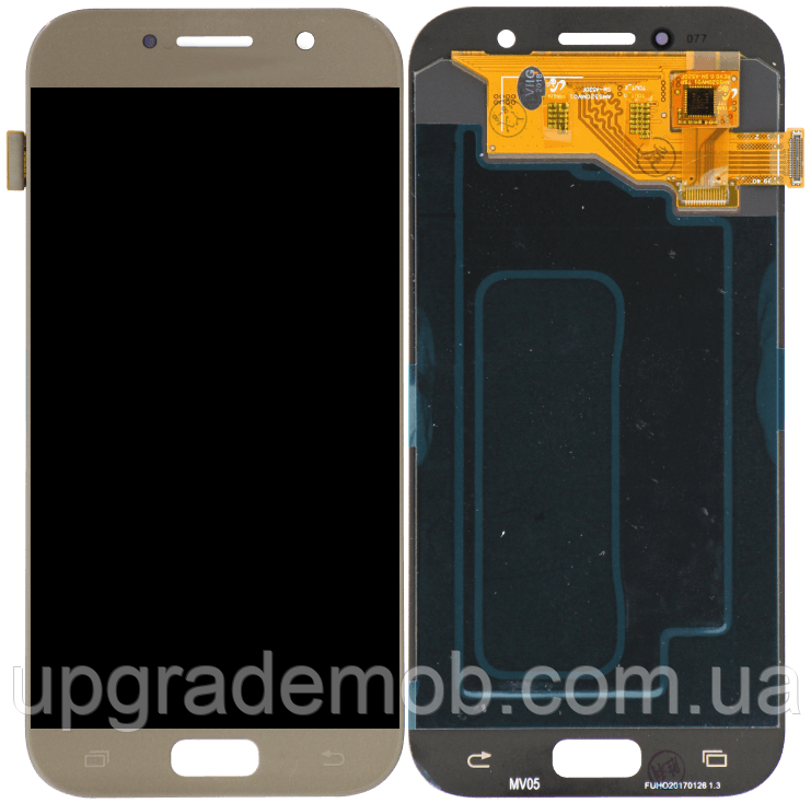 Дисплей модуль тачскрин Samsung A520 Galaxy A5 2017 золотистий Gold Sand OLED
