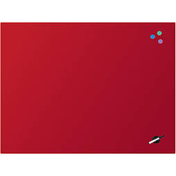 Дошка скляна магнітно-маркерна 90x120 см, червона