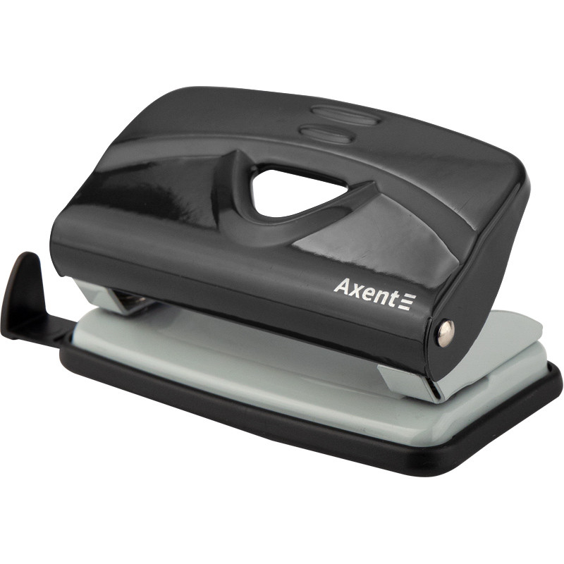 Діркопробивач Exakt-2 металевий, 10арк, чорний, фото 1