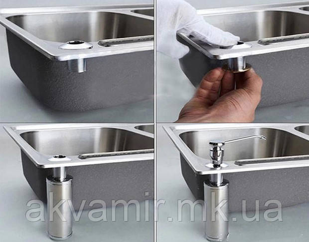 Дозатор для миючого засобу Fabiano FAS-D 38 Inox (колір - нерж сталь, матеріал - латунь)