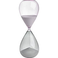 Песочные часы TFA (1860110240), 60 минут, таймер, белый песок, серо-розовое стекло, 30 x 10.6 см