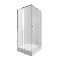 Набор Qtap душевая кабина Capricorn CRM1099SC6 Clear 2020x900x900 мм + поддон Tern 309912C 90x90x12 см