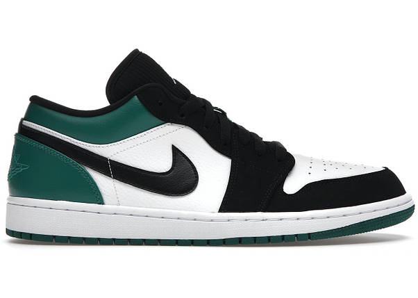 Кроссовки Nike Air Jordan 1 Low White Black Mystic Green - 553558-113, фото 1