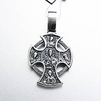 Срібний натільний хрест Деісус чорнене срібло 925 проби вага 6,15 грам