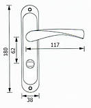 Ручки на планці A-62-012 WC лівостороння Нікель, фото 2