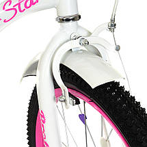 Велосипед двоколісний для дівчинки PROF1 Star 20 дюймів Y2094-1 з кошиком Білий, фото 4