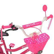 Велосипед двоколісний для дівчинки PROF1 Star 20 дюймів Y2092-1 з кошиком Малиновий, фото 4