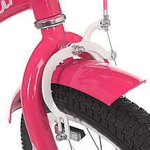 Велосипед двоколісний для дівчинки PROF1 Star 20 дюймів Y2092-1 з кошиком Малиновий, фото 5