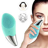 Електрична силіконова щітка-масажер для чищення особи Sonic Facial Brush BR-020 масаж підтяжка, фото 8