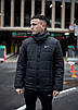 Чоловіча зимова куртка чорна тепла з капюшоном пух Європи Розміри: S, M, L, XL, XXL, фото 5