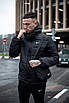 Чоловіча зимова куртка чорна тепла з капюшоном пух Європи Розміри: S, M, L, XL, XXL, фото 6