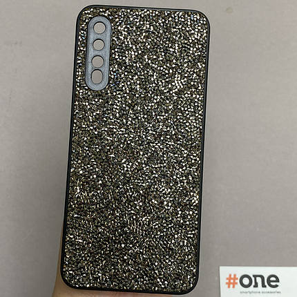 Чохол для Samsung Galaxy A50s блискучий з камінням чохол на телефон самсунг а50с чорний D8U, фото 1