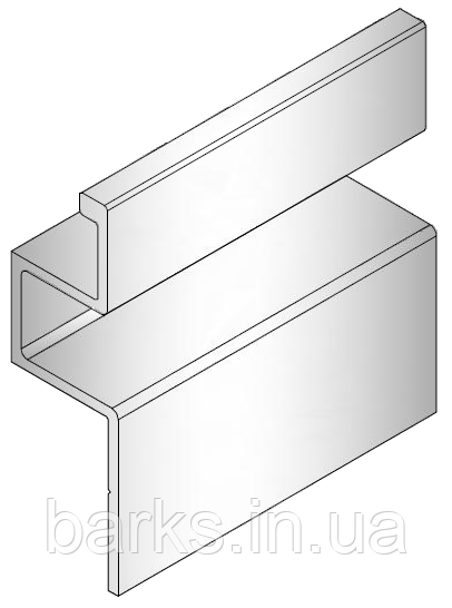 Профиль скрытого крепления фасадных панелей СППК Т52 алюминиевый - фото 1 - id-p1666205416