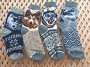 Товсті вовняні чоловічі шкарпетки з візерунками