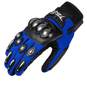 Мото-рукавички Racing Biker Metal Сині XL