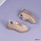 Бежеві жіночі кросівки, фото 2