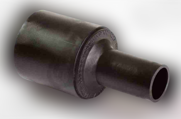 Перехід редукційний, 125/75мм, SDR-17, 10 атм, редукція лита довга для ПЕ труб для водопровідних та газових труб
