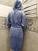 Українські лазневі халати. Махрові халати для жінок. Блакитний жіночий халат. Махрові халати жіночі домашні, фото 4