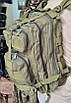 Тактичний штурмовий рюкзак з швидким скиненням військовий на 25 літрів армейського оливи, фото 3