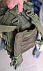 Тактичний штурмовий рюкзак з швидким скиненням військовий на 25 літрів армейського оливи, фото 8