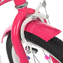Велосипед дитячий PROF1 Star 20" Y2092 з ліхтариком Малиновий, фото 4