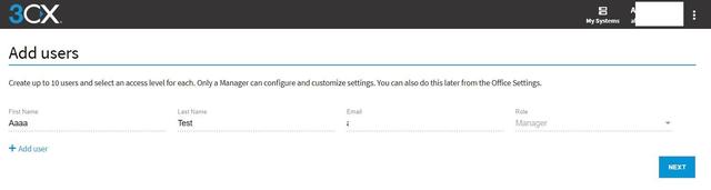 Окно добавления новых абонентов виртуальной АТС