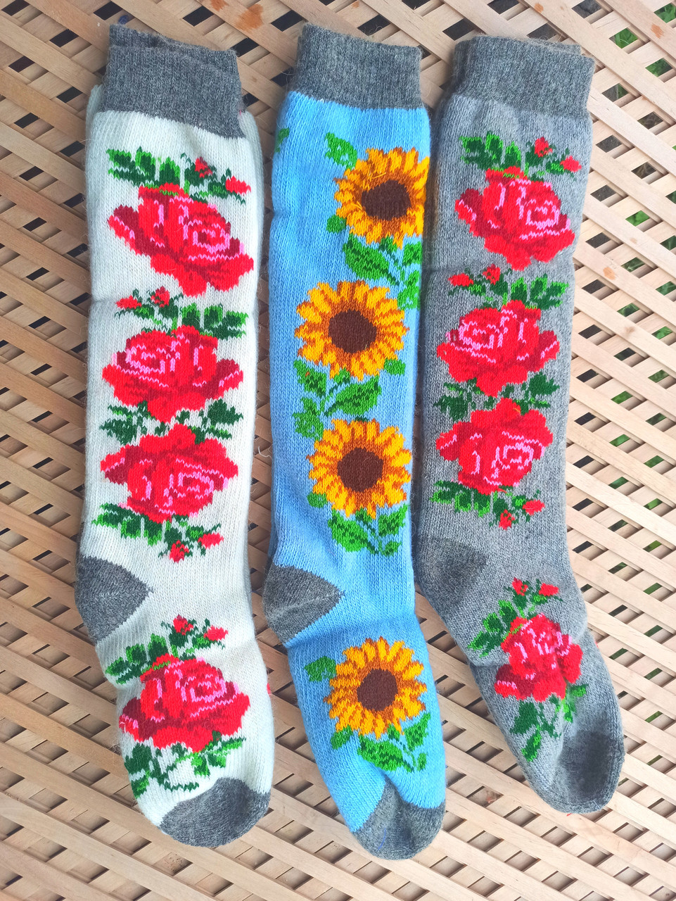 Товсті вовняні жіночі гольфи з візерунками, фото 1