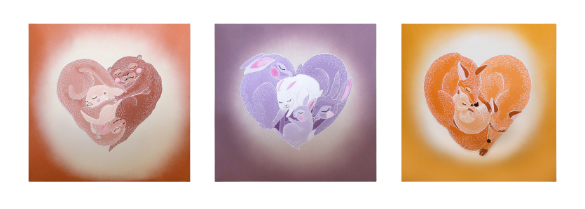 Металокерамічний дизайн-обігрівач UDEN-S "Колискова" (триптих), фото 1