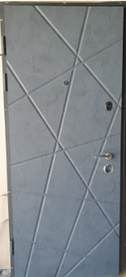 Двері вхідні металеві Булат К4 850*2050 214 Дуб Графіт/ Біла текстура
