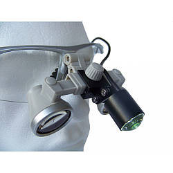 Бінокулярний збільшувач ECMG-2,5x-RD ErgonoptiX мікро Галілея з освітлювачем D-Light micro XL і УФ-фільтр