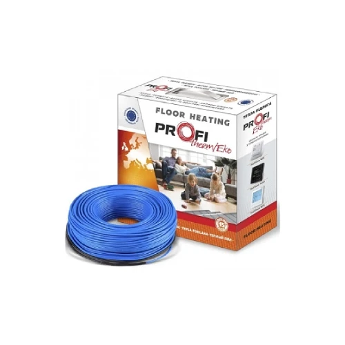 Тепла підлога тонкий двухжильний нагрівальний кабель PROFI THERM Eko Flex 300 Вт