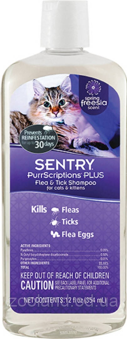 19732 Sentry Cat PurrScriptions Plus Spring Freesia Shampoo, 354 мл