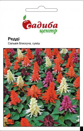 Насіння квітів сальвія Редді суміш, 20 шт, "Садиба-центр", Україна