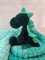 Плюшевый вязаный Динозавр ручной работы, Мягкая детская игрушка в кроватку, вязаные игрушки, GS