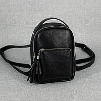 Рюкзак жіночий шкіряний міський 01 чорний