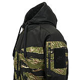 Толстовка на замку Helikon-Tex ROGUE HOODIE (FULLZIP) Black/Multicam Black BL-RHF-PO-010CA, фото 6