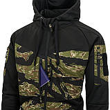 Толстовка на замку Helikon-Tex ROGUE HOODIE (FULLZIP) Black/Multicam Black BL-RHF-PO-010CA, фото 8